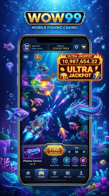Screenshot antarmuka utama aplikasi wow99 dengan pilihan kategori.